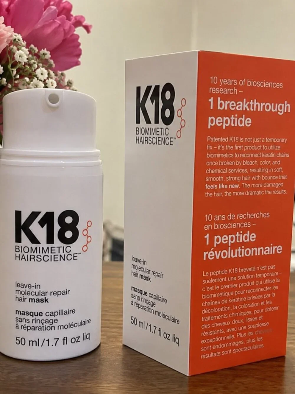 K18 Leave-In Molecular Repair Hair Mask 50ml 1.7oz New Authentic